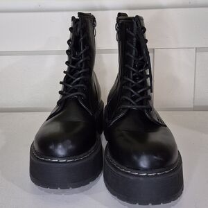Steve Madden Black Combat Boots